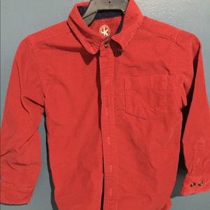 CORDUROY RED SHIRT